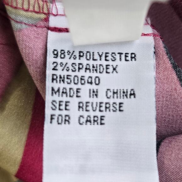 M Johnny Martin Pink Retro Geometric Dress NWT Deadstock Women Size 1 Satin Mini - Picture 10 of 10